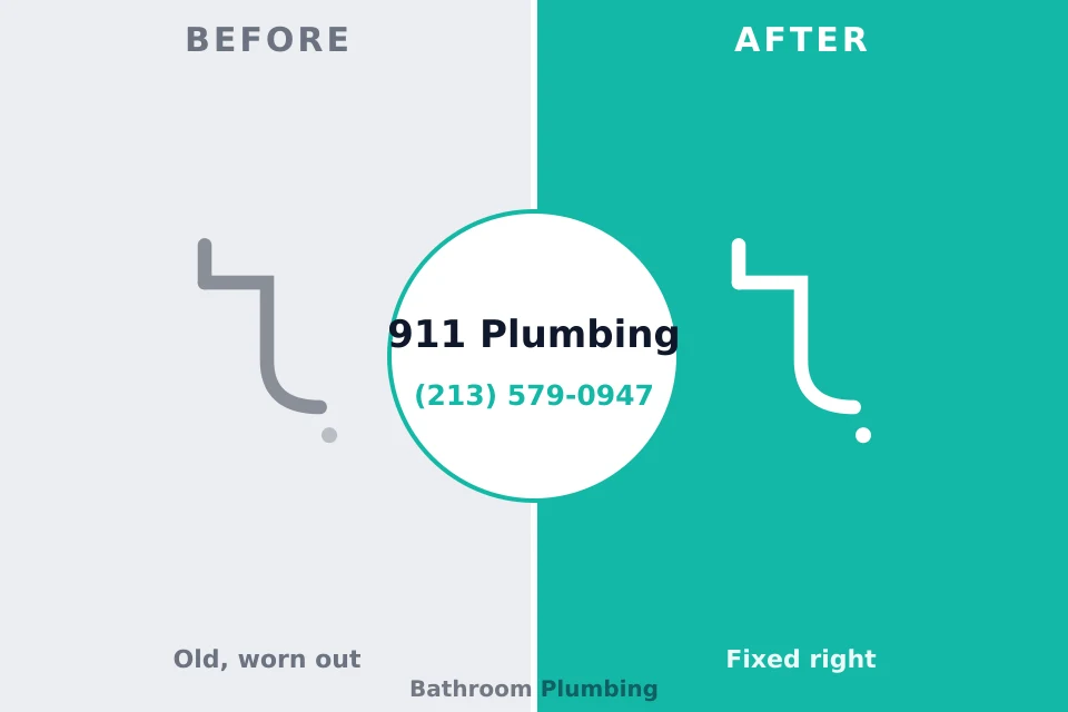 Before and after: plumbing repair Elim, PA